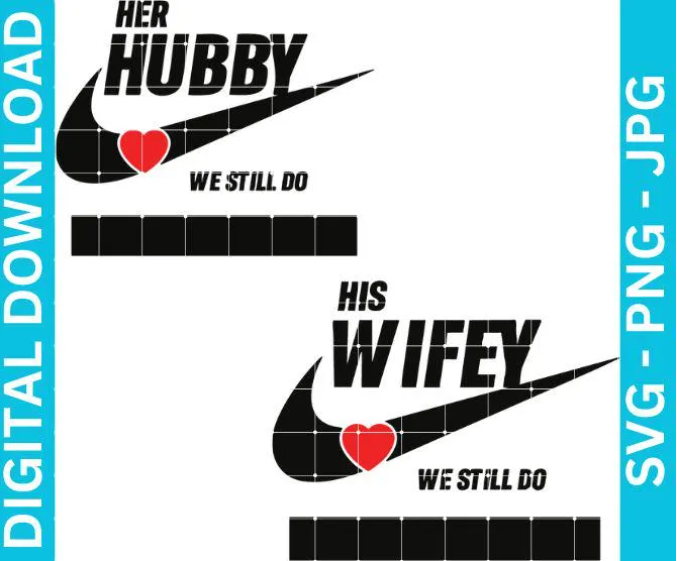 Husband and Wife Valentines SVG & PNG – High Quality Designs : Perfect for Shirts, Weddings, Valentine's, and Love Themes