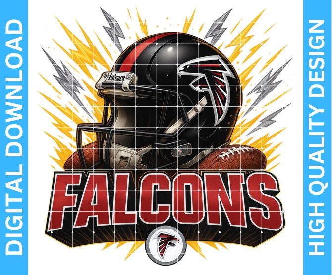 Falcons Football Game Day PNG Design – Transparent Background for Crafting