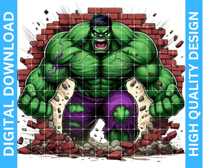 Hulk Superhero PNG Design: Smash Your Creative Projects with Power