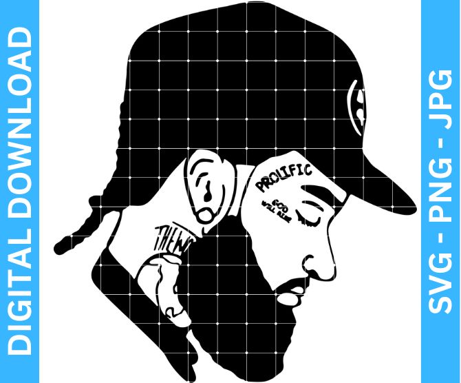 Nipsey Hussle memorial SVG Design: Honoring a Legend in Digital Art