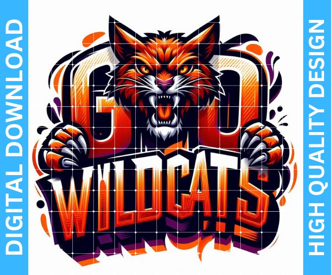 Wildcats Sports Mascot PNG Design: Perfect for Crafting and Creative Projects