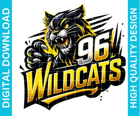 96 Wildcats Class Reunion PNG Homecoming Alumni School Spirit Sublimation | 30 Year Reunion Design