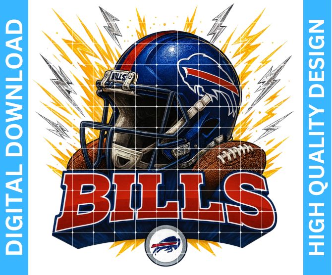 Bills Football Game Day PNG Design – Transparent Background for Crafting
