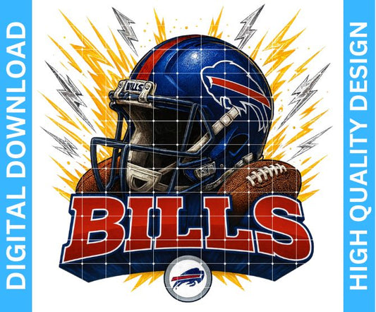 Bills Football Game Day PNG Design – Transparent Background for Crafting