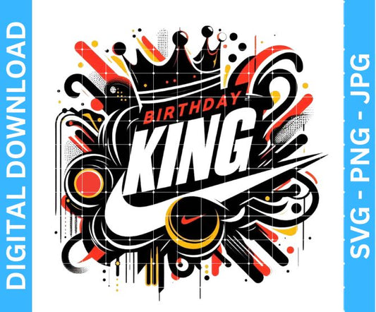 Birthday King Sublimation Design for Men