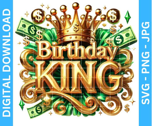 Birthday King Sublimation Design for Men