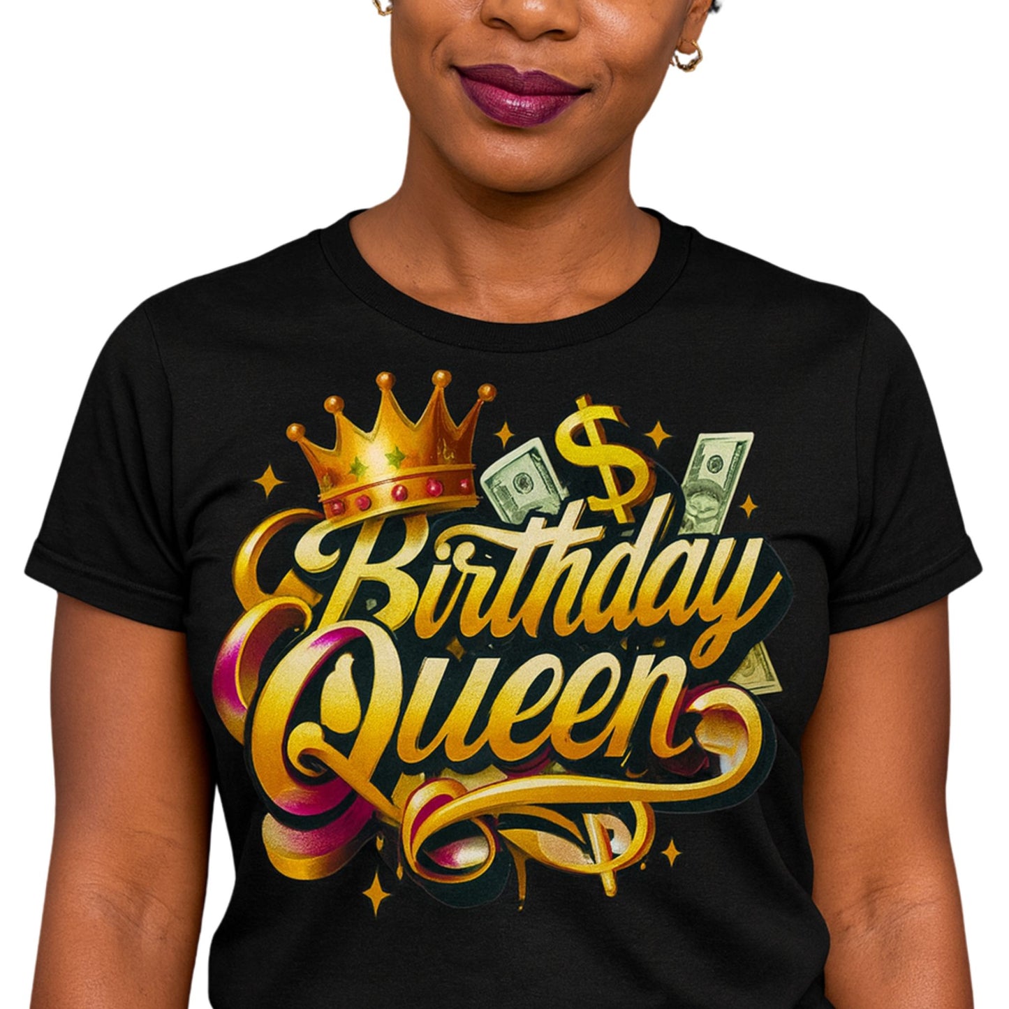 👑 Birthday Queen PNG Design | High Quality Digital Download | Transparent Background