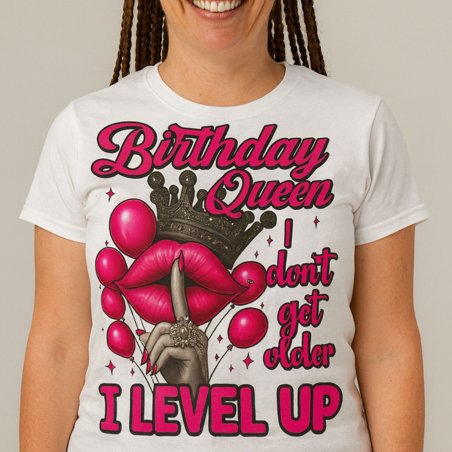 👑 Birthday Queen PNG Design | High Quality Sublimation & DTF/DTG Digital Download | Transparent Background