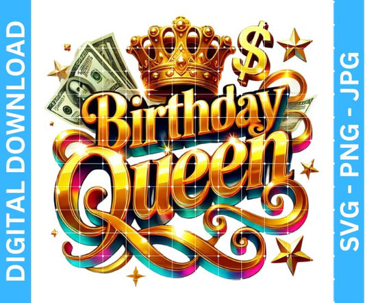 Birthday Queen Sublimation Design