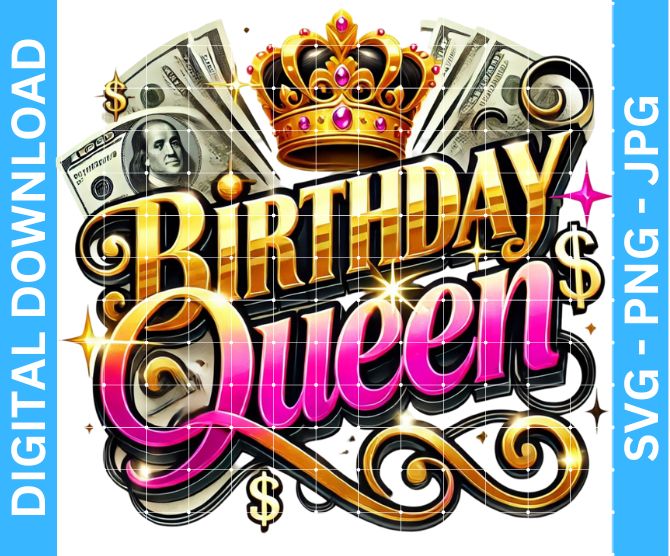 Birthday Queen Sublimation Design