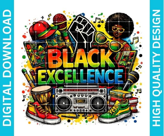 Celebrating Black History PNG | Black Excellence PNG | Pan African Colors Africa Map PNG | Black History Month Sublimation | Instant Download