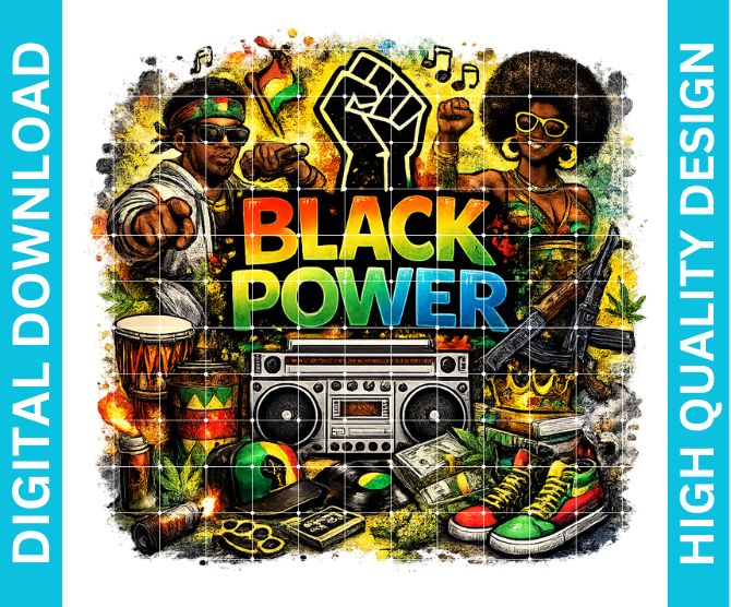 Black Power PNG | Black Excellence PNG | Pan African Colors Africa Map PNG | Black History Month Sublimation | Instant Download