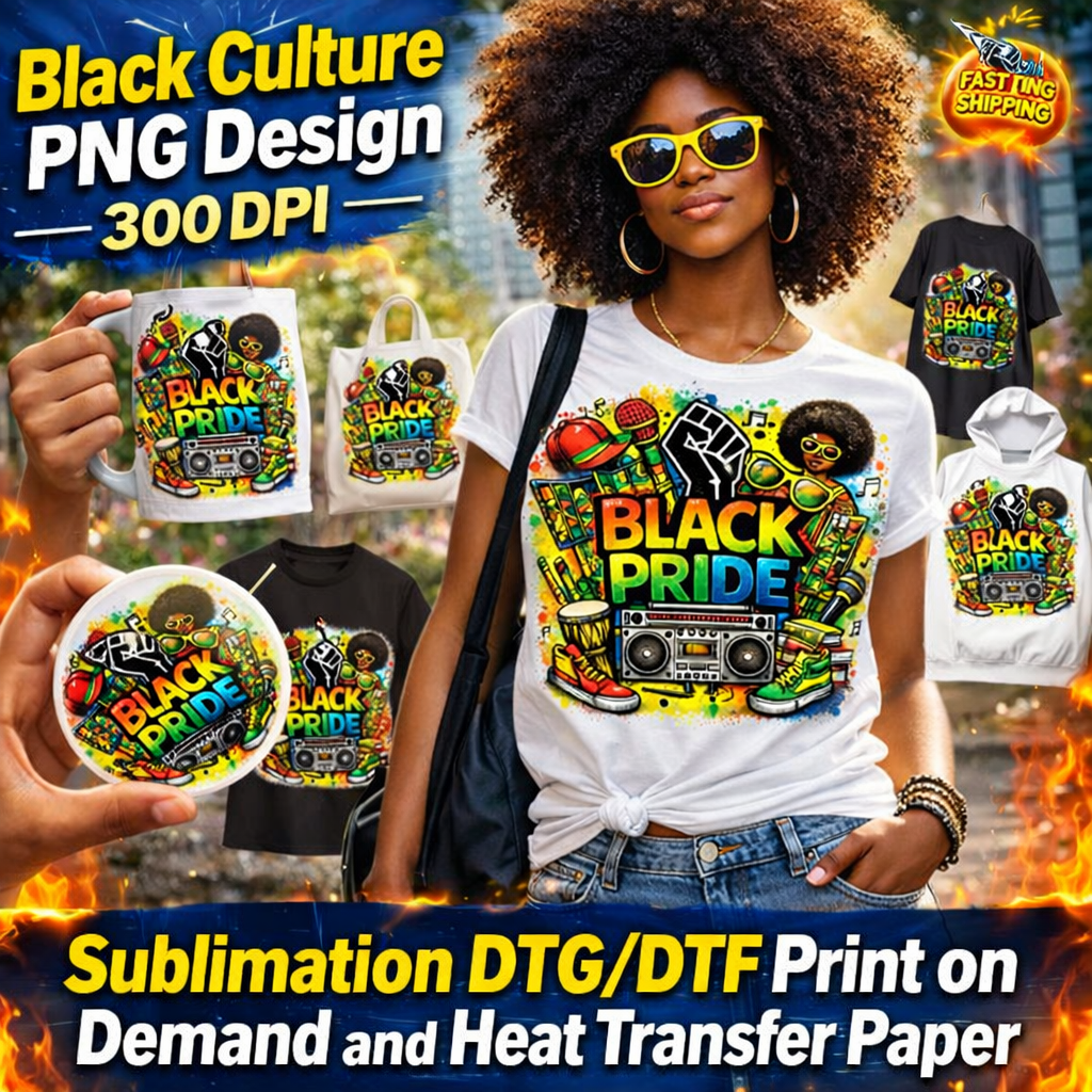 Celebrating Black Pride PNG | Black Excellence PNG | Pan African Colors Africa Map PNG | Black History Month Sublimation | Instant Download