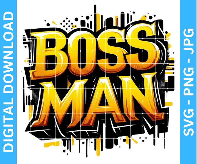 Boss Man graphic tshirt sublimation design