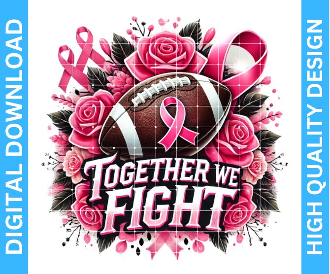 Breast Cancer Awareness Design PNG – Transparent Background Digital Download for Crafting