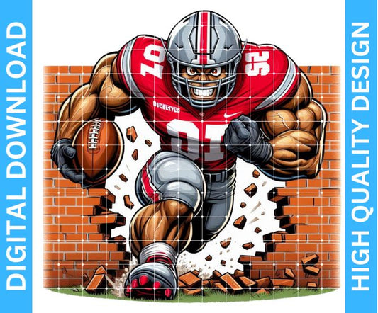Buckeyes Football Mascot PNG – Transparent Background for Crafting