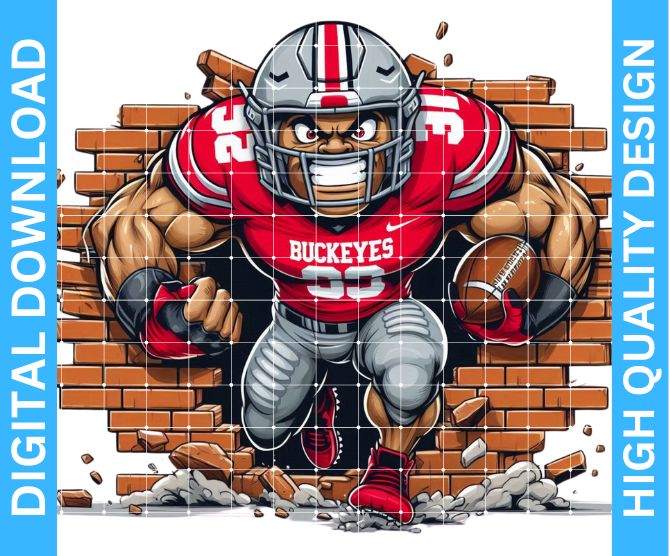 Buckeyes Football Mascot PNG – Transparent Background for Crafting