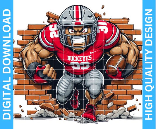 Buckeyes Football Mascot PNG – Transparent Background for Crafting
