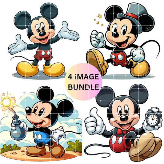 Cartoon Characters PNG Digital Graphic Designs Bundle for DTF, DTG, and Sublimation