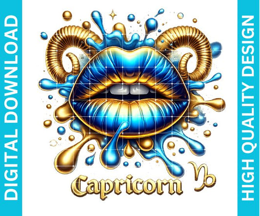 Capricorn Queen Birthday PNG Zodiac Boss Design Sublimation Party Shirt Printable Instant Download
