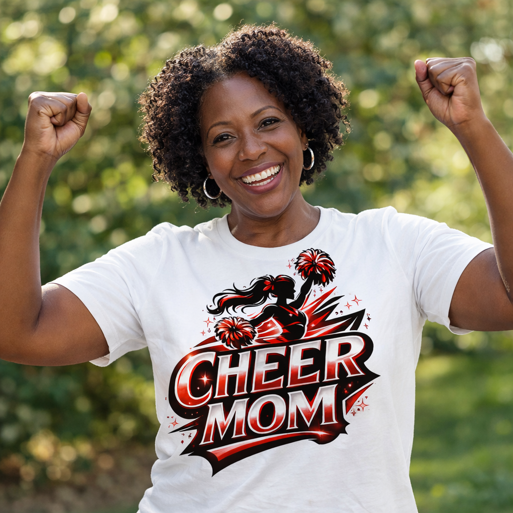 Cheer Mom PNG Graphic, Proud Supporter Design for Shirts Sublimation Print