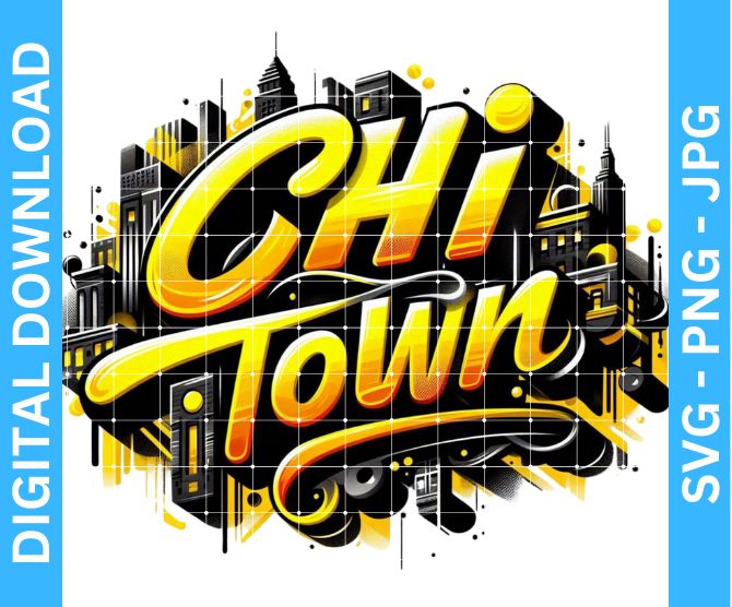 Chicago graphic tshirt Sublimation design