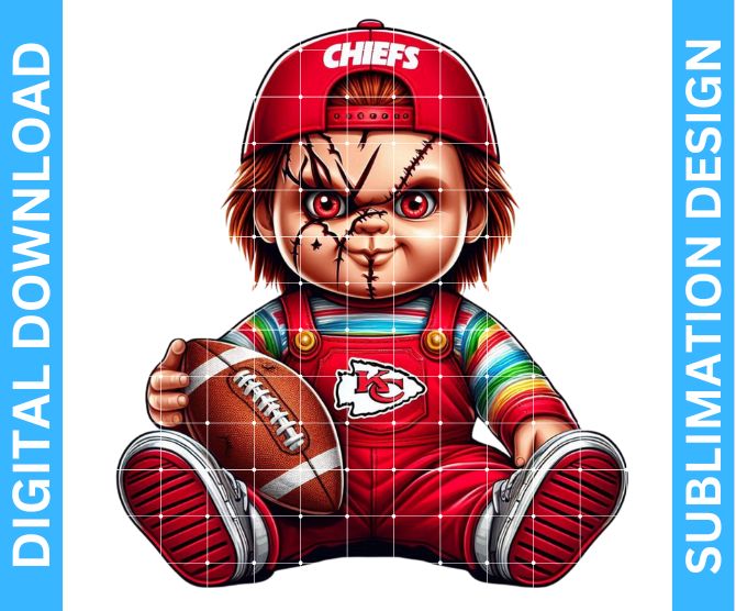 Chiefs Doll Football Mascot Sublimation Design