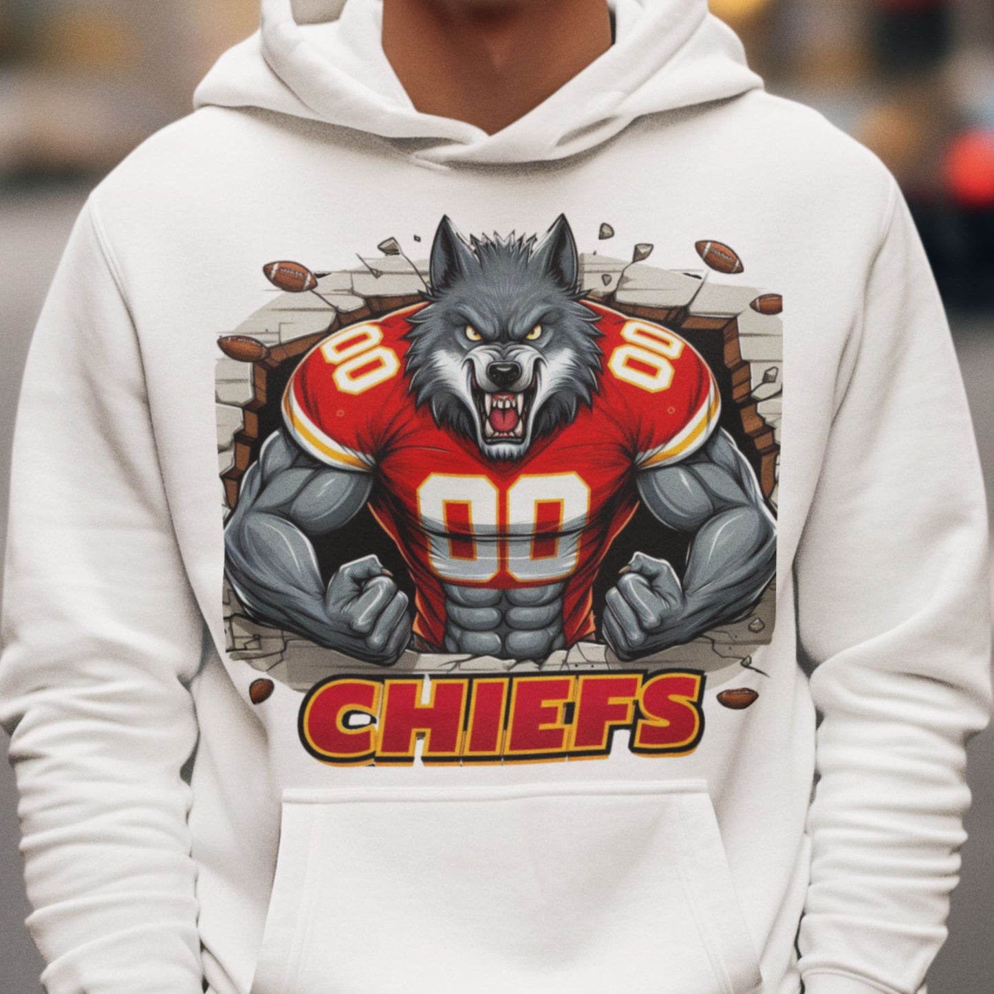 Chiefs Football Mascot Sublimation Design