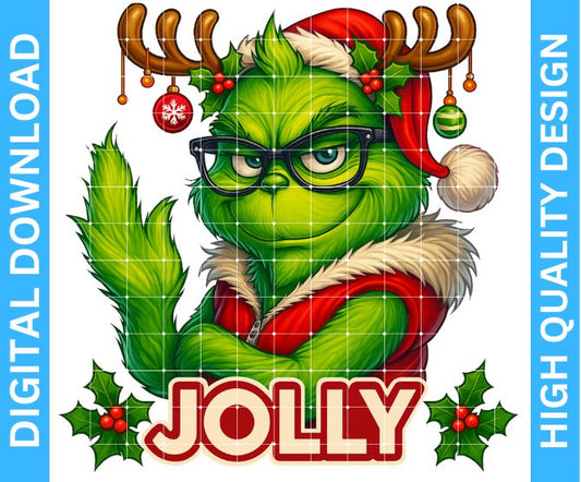The Grinch Christmas PNG | High Quality Sublimation Design | Digital Kreative Favors