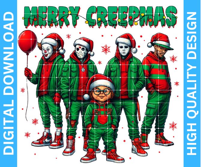 Christmas Horror PNG | High Quality Digital Download | Digital Kreative Favors