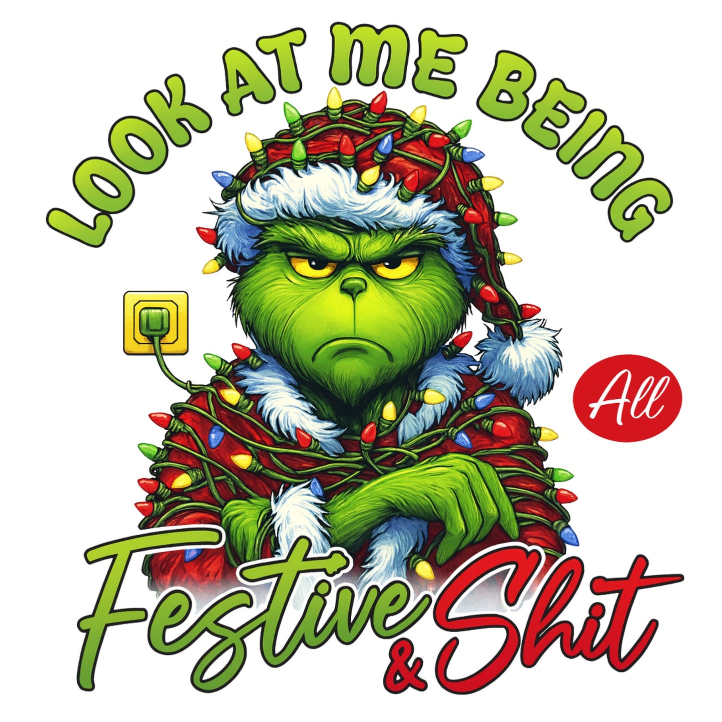 Funny Grinch Christmas PNG | High Quality Sublimation Design | Digital Kreative Favors