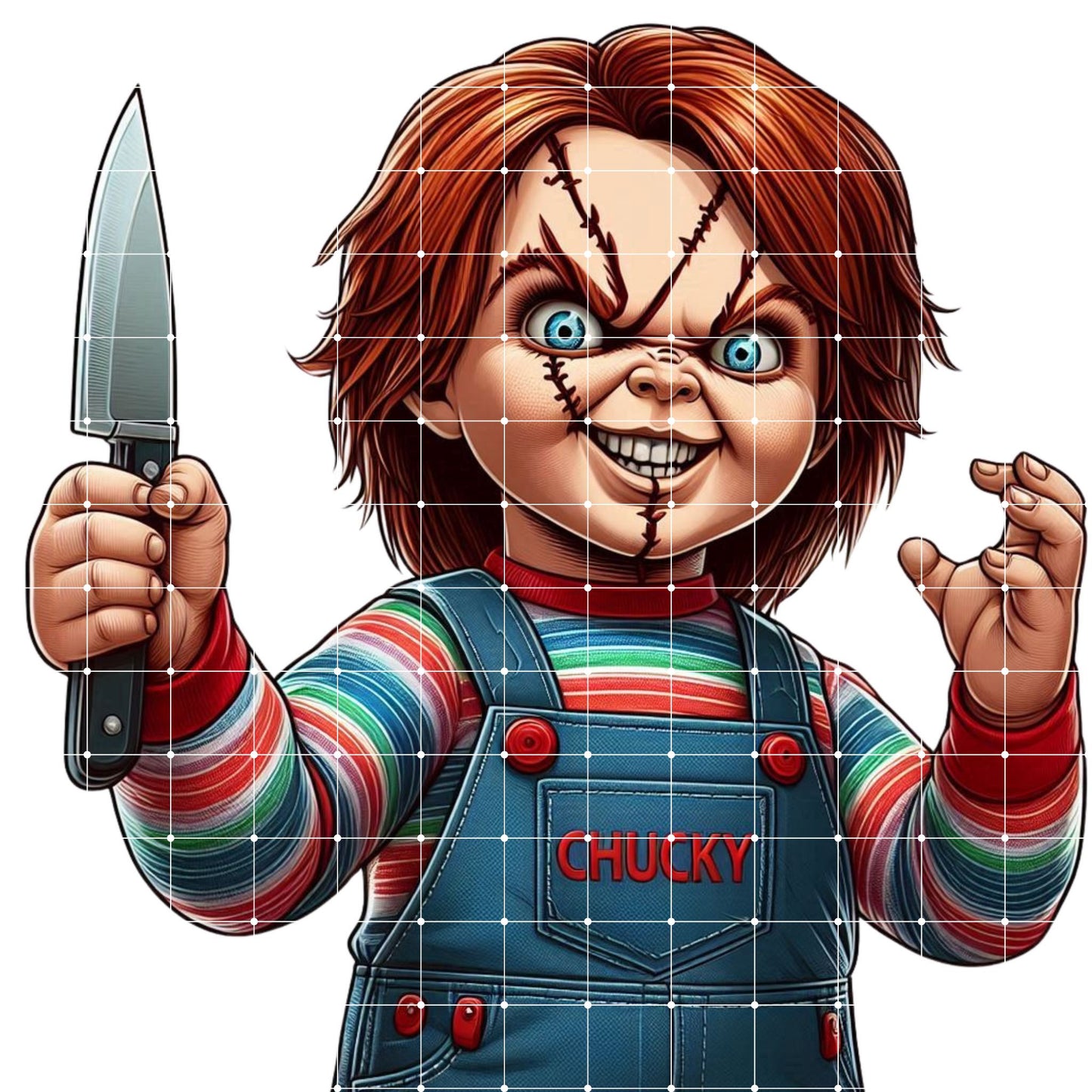 Chucky Doll Sublimation svg Design to make t-shirts, hoodies, tumblers, posters, banners, mugs