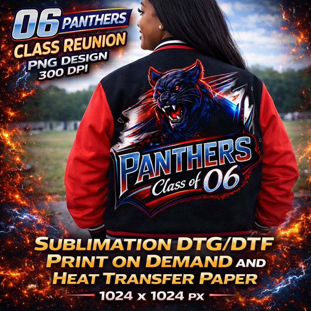 06 Panthers Class Reunion PNG Homecoming Alumni School Spirit Sublimation | 20 Year Reunion Design
