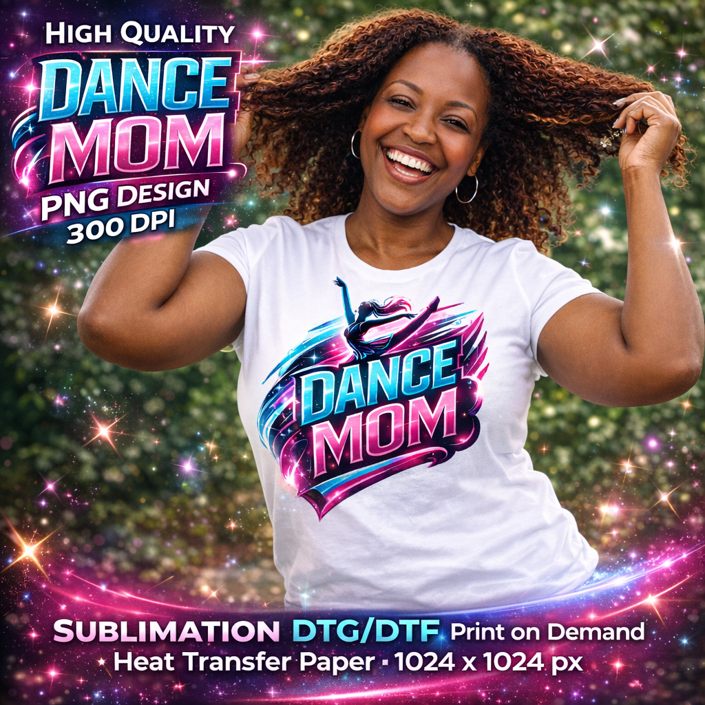 Dance Mom PNG Graphic, Proud Supporter Design for Shirts Sublimation Print