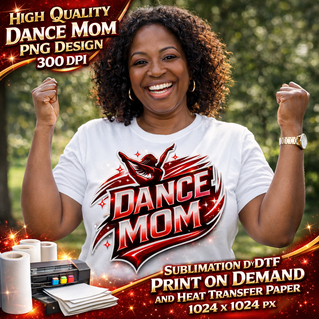 Dance Mom PNG Graphic, Proud Supporter Design for Shirts Sublimation Print