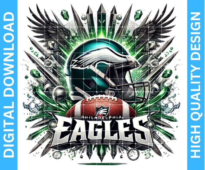 🏈 Eagles Football Mascot PNG – High Quality Digital Designs with Transparent Background for Crafters