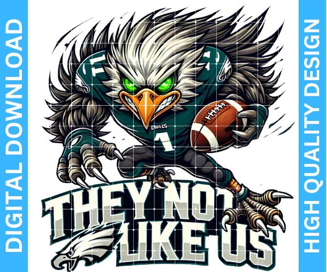 🏈 Eagles Football Mascot PNG – High Quality Digital Designs with Transparent Background for Crafters