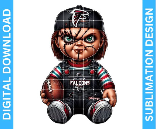 Falcons Doll Football Mascot Sublimation Design