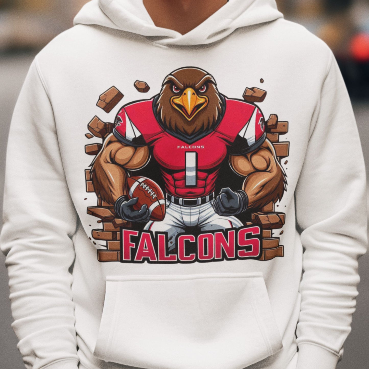 Falcons Football Mascot Sublimation Design