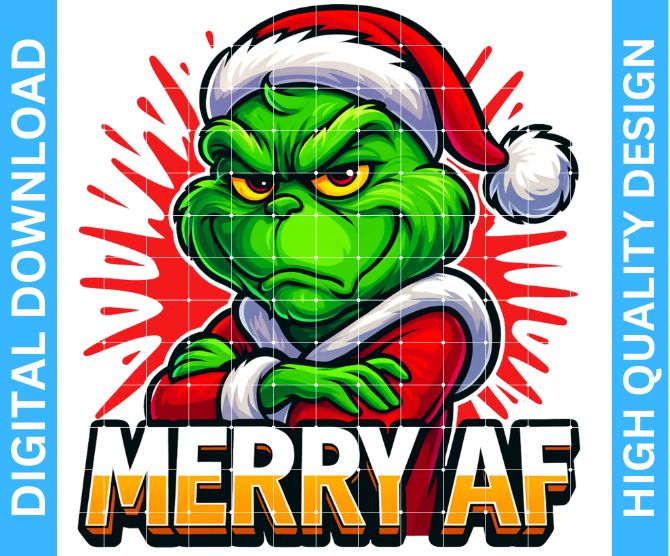 The Grinch Christmas PNG | High Quality Sublimation Design | Digital Kreative Favors