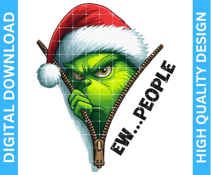 Funny Grinch Christmas PNG | High Quality Sublimation Design | Digital Kreative Favors