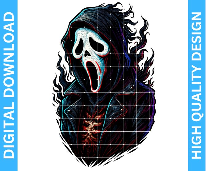 Ghostface Slasher Horror PNG – Iconic Character Design for Crafting Projects