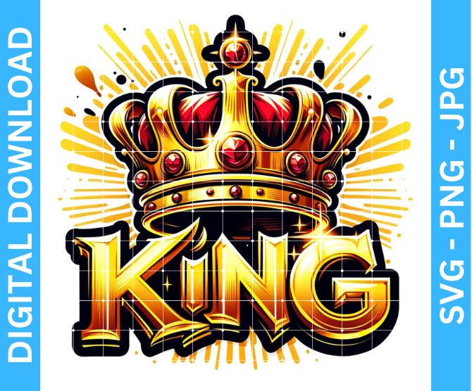 King graphic tshirt sublimation design