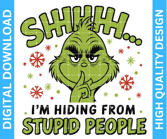 Funny Grinch Christmas PNG | High Quality Digital Download | Digital Kreative Favors