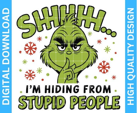 Funny Grinch Christmas PNG | High Quality Digital Download | Digital Kreative Favors