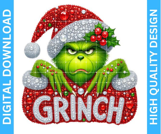 Funny Grinch Christmas PNG | High Quality Sublimation Design | Digital Kreative Favors
