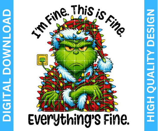 Funny Grinch Christmas PNG | High Quality Digital Download | Transparent Background