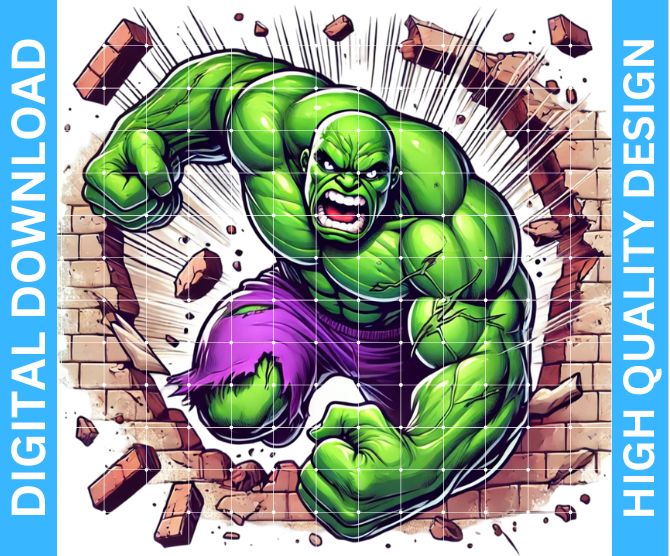 Hulk Superhero PNG Design: Unleash Strength in Your Digital Creations