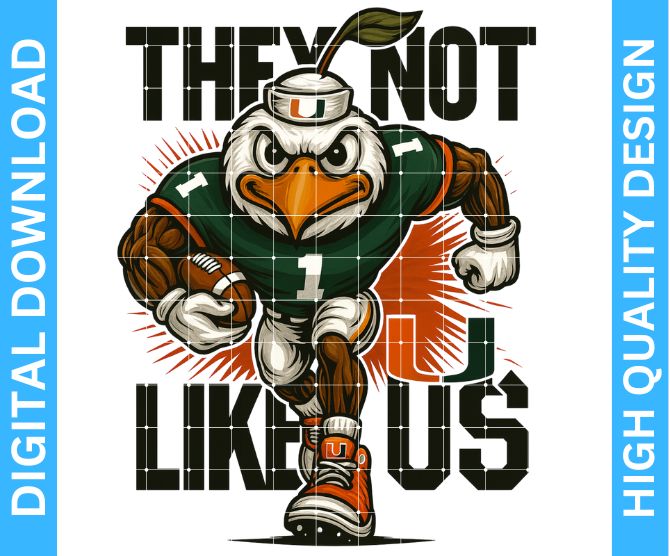 Hurricanes Football Mascot PNG – Transparent Background for Crafting