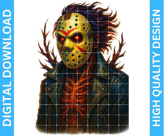 Jason Voorhees Horror Slasher PNG – Transparent Background for Crafting